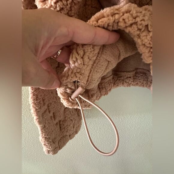 NWT Billabong Marlowe Hoodie Mauve Sherpa Fleece Teddy Full Zip Jacket Size M - Picture 9 of 11